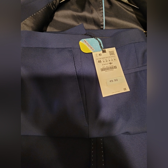 Zara men's slacks navy size 36 US - Picture 1 of 4